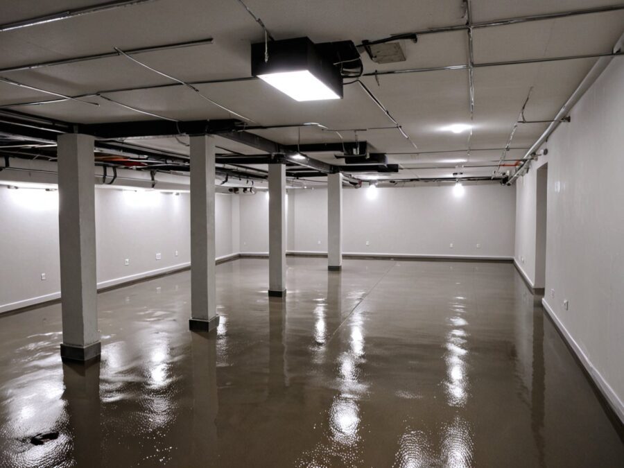 Измерение прочности бетона конструкции перекрытия дома